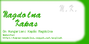 magdolna kapas business card
