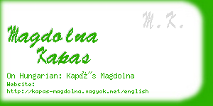 magdolna kapas business card